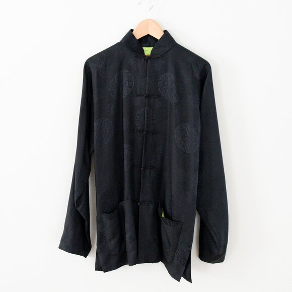 Shanghai Tang Black Silk Jacquard - Picture 1 of 9